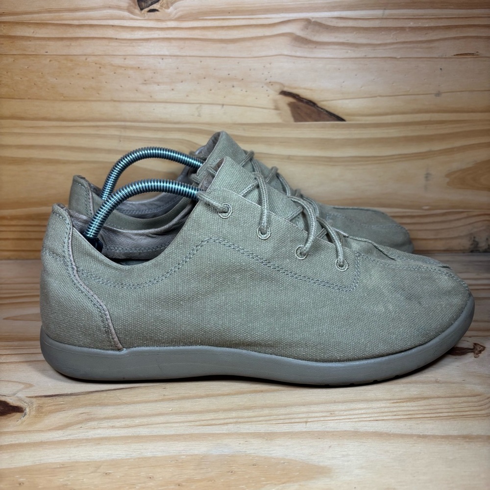 Crocs Venture Canvas Khaki Casual Comfort Lace Up Sneakers Shoes Men's Size 11